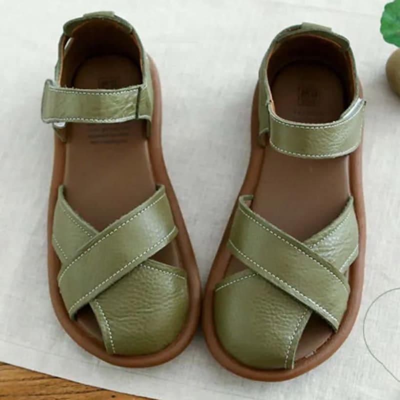 Women's Crossover Strap Flat Sandals | Loveday_1