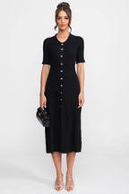 Women's Ribbed Cotton Blend Midi Dress | Sylvana_2
