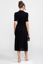 Women's Ribbed Cotton Blend Midi Dress | Sylvana_4