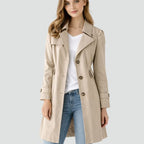 Women's Slim Fit Lightweight Trench Coat | Norah_1