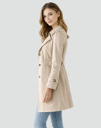 Women's Slim Fit Lightweight Trench Coat | Norah_3