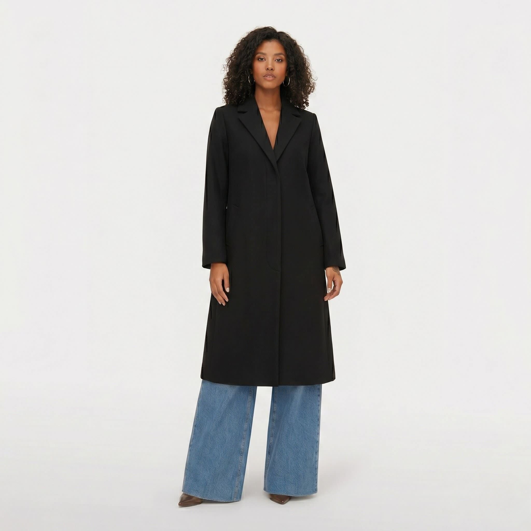 Women's Longline Wool Blend Coat | Ophelia_1