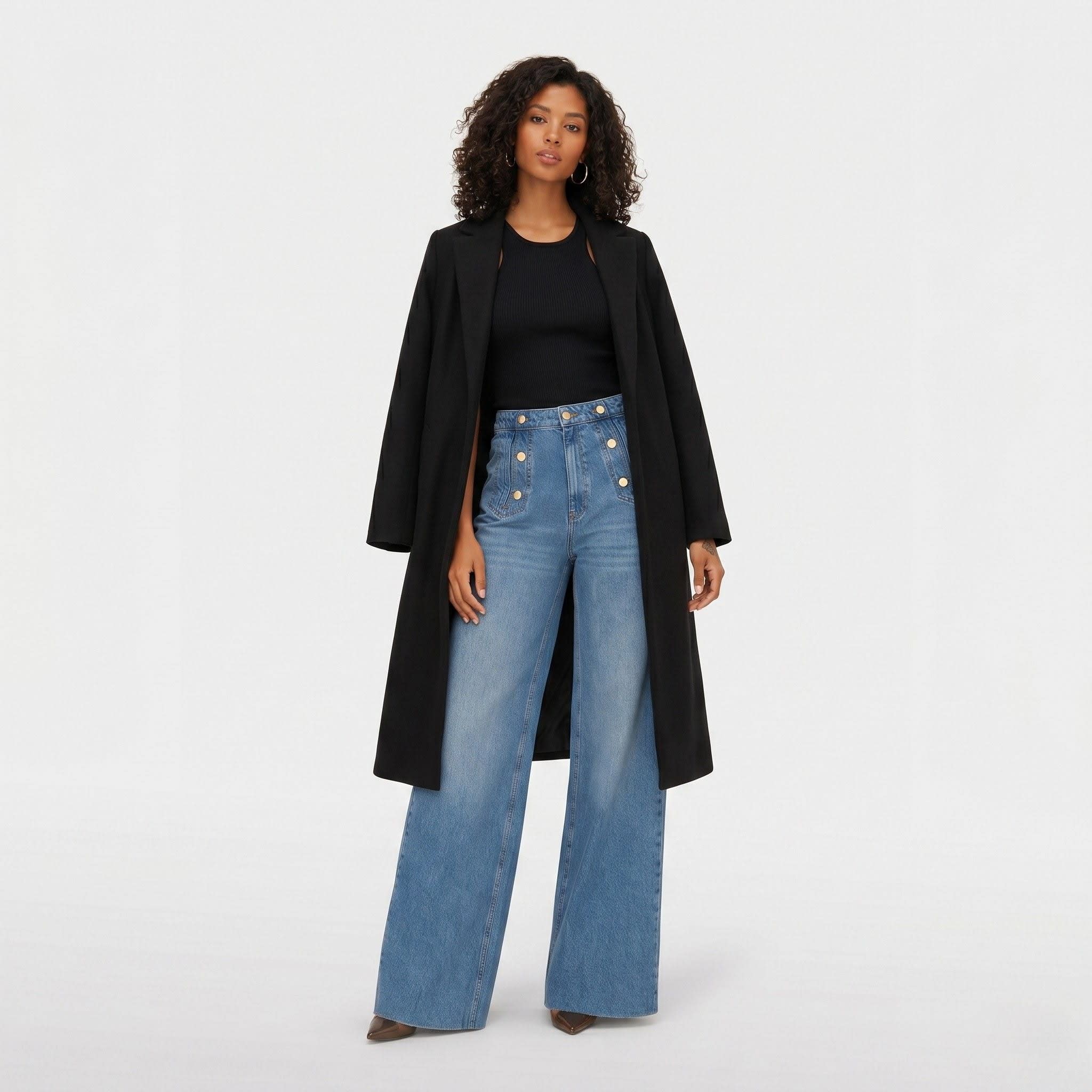 Women's Longline Wool Blend Coat | Ophelia_2