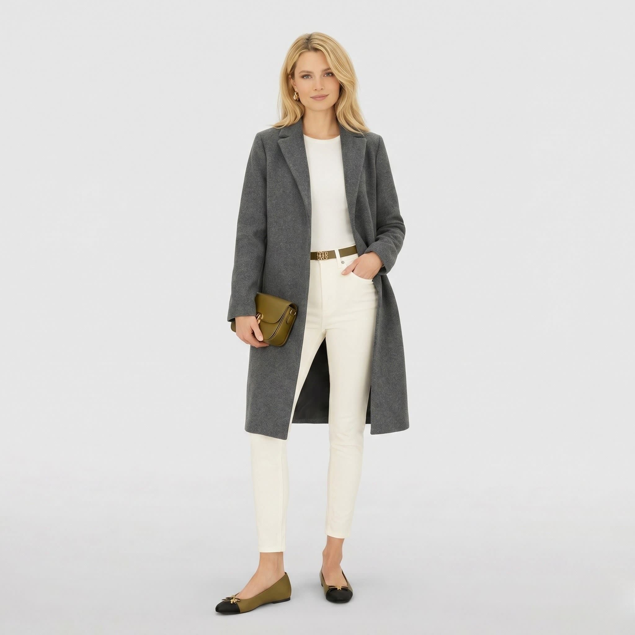 Women's Longline Wool Blend Coat | Ophelia_5