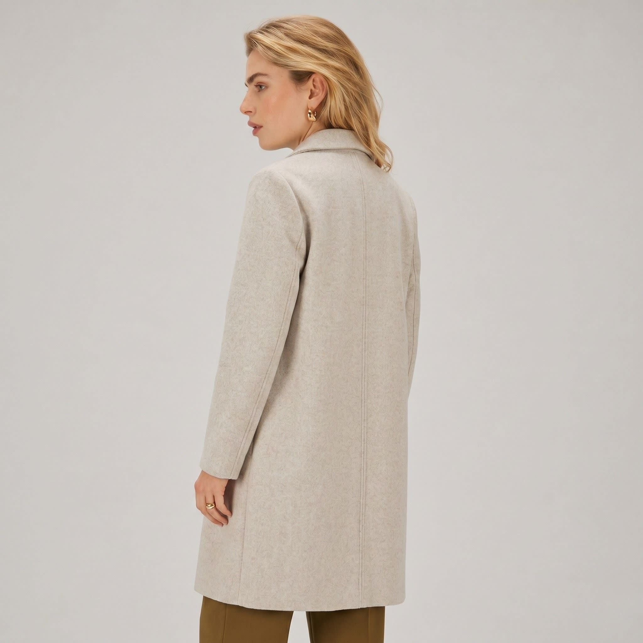 Women's Longline Wool Blend Coat | Ophelia_6