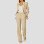 Women's Tailored Straight Leg Pants Suit | Greystoke_1