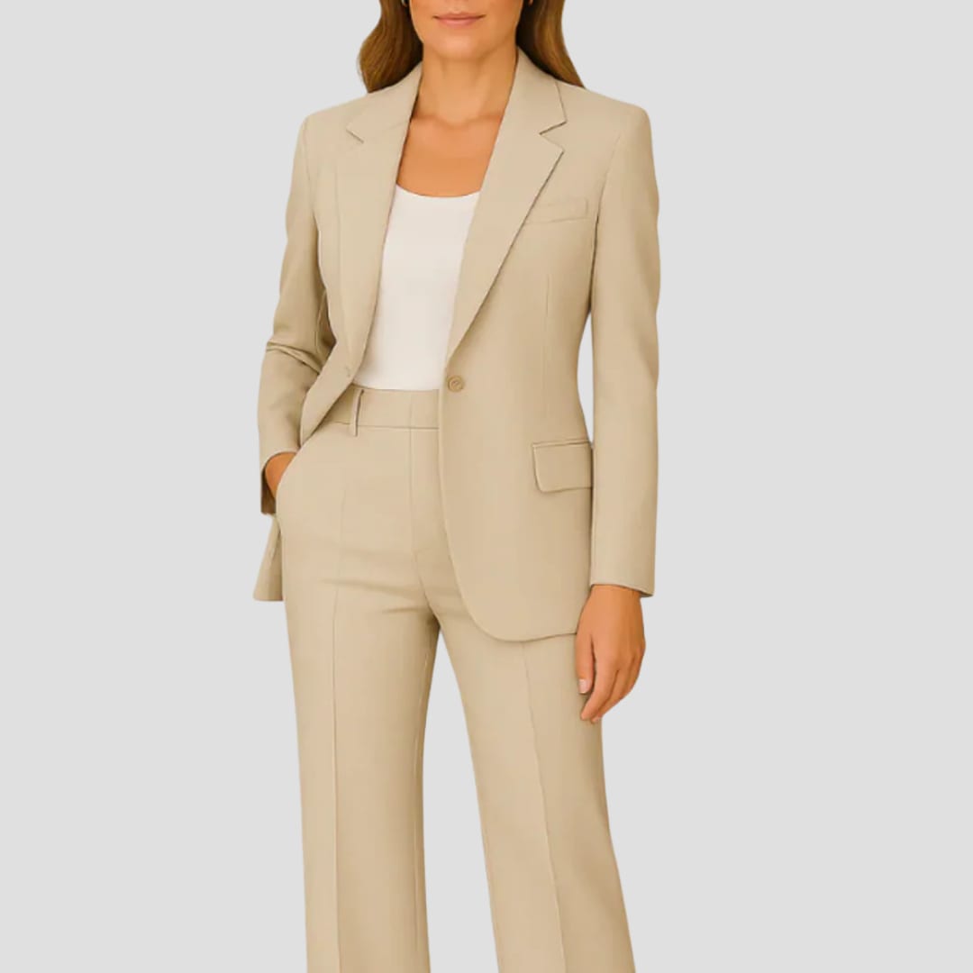 Women's Tailored Straight Leg Pants Suit | Greystoke_2