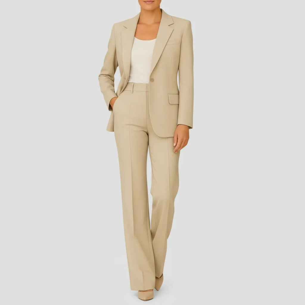 Women's Tailored Straight Leg Pants Suit | Greystoke_3