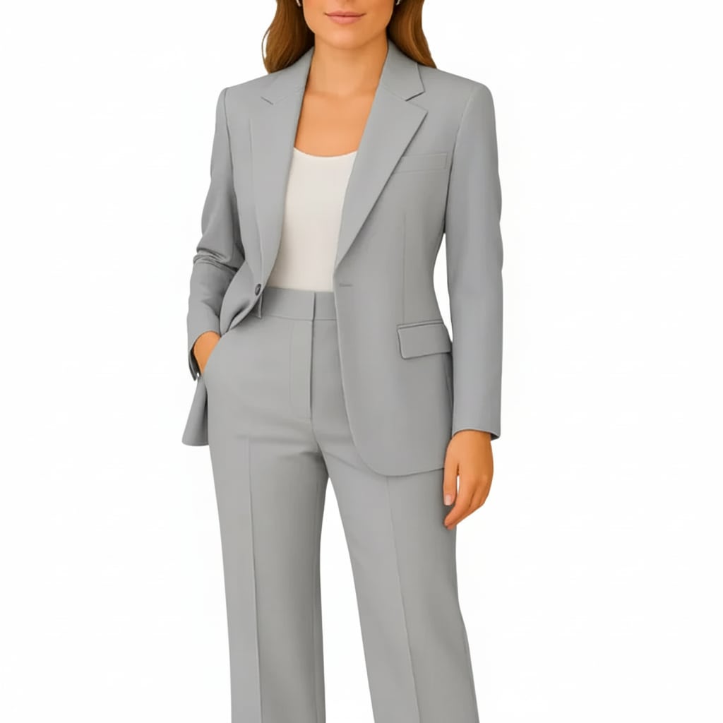 Women's Tailored Straight Leg Pants Suit | Greystoke_6
