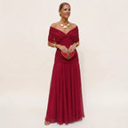 Women's V Neck Ruched Waist Maxi Dress | Lambourn_5