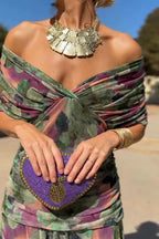 Women's Draped V-Neck Maxi Dress | Fennimore_13