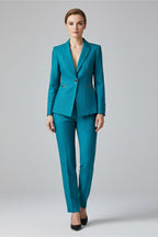 Women's One Button Blazer Two Piece Set | Myfanwy_6