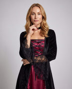 Women's Velvet Gothic Maxi Costume Dress | Dalbury_2