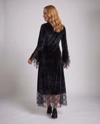 Women's Velvet Gothic Maxi Costume Dress | Dalbury_4