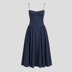 Women's Pleated Bustier Midi Dress | Carminow_1