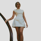 Women's Cap Sleeve A-Line Mini Dress | Cliveden_11