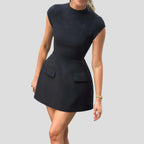 Women's Cap Sleeve A-Line Mini Dress | Cliveden_3