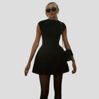 Women's Cap Sleeve A-Line Mini Dress | Cliveden_4