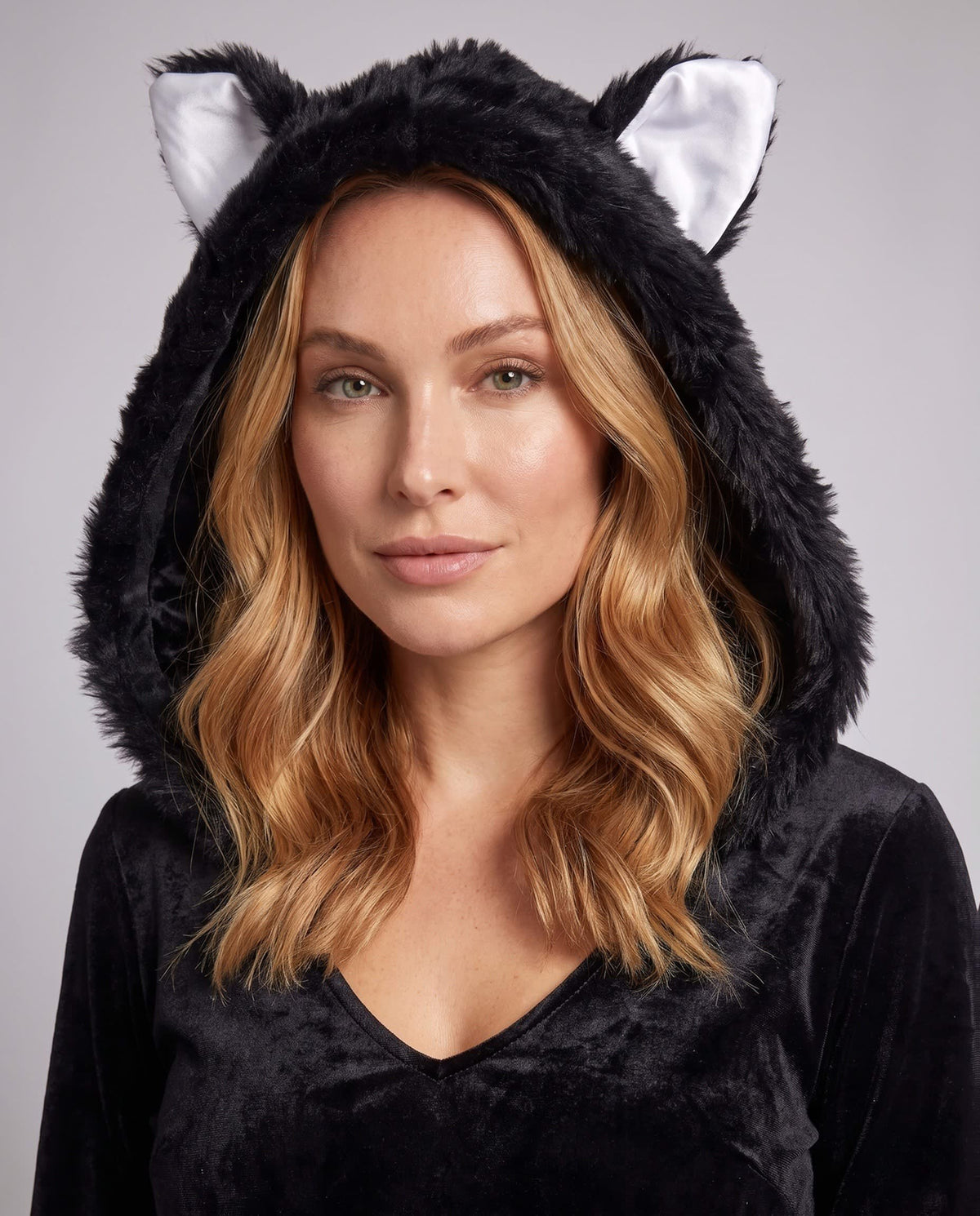 Women's Velvet Hooded Cat Halloween Costume Dress | Pencarrow_2