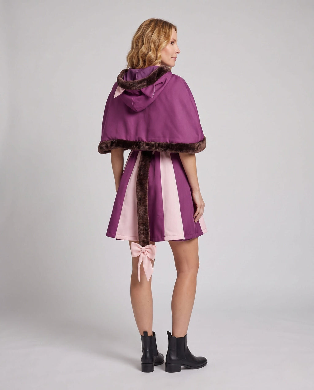 Women's Hooded Cape Cat Halloween Costume Dress | Langdale_3
