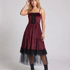 Women's Velvet Devil Halloween Costume Dress | Rosabel_1
