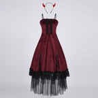 Women's Velvet Devil Halloween Costume Dress | Rosabel_4
