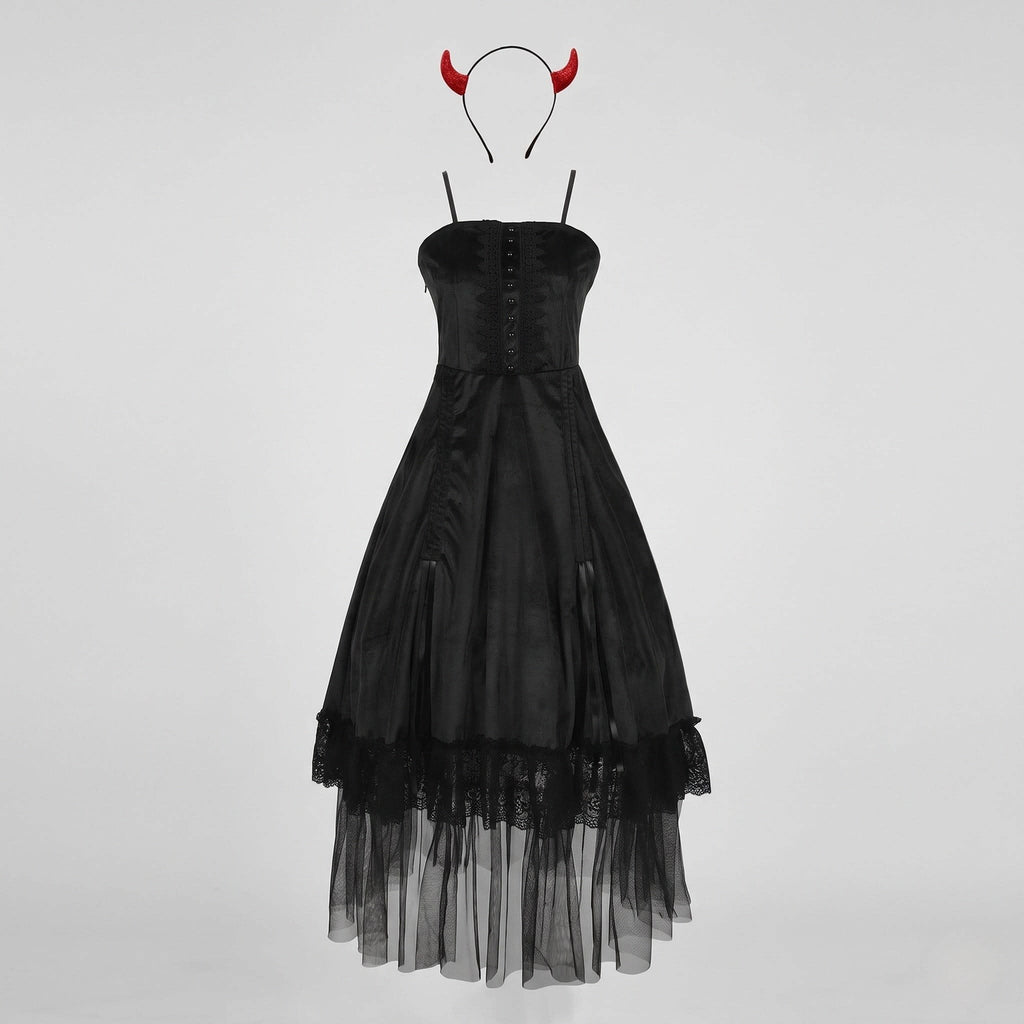 Women's Velvet Devil Halloween Costume Dress | Rosabel_5