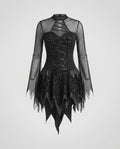 Women's Sheer Sleeve Dark Angel Costume Dress | Ombersley_4