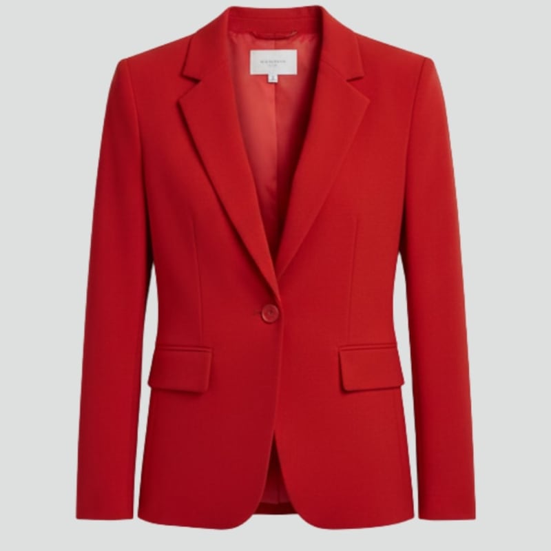 Women's Single Button Notch Lapel Blazer | Bettina_1