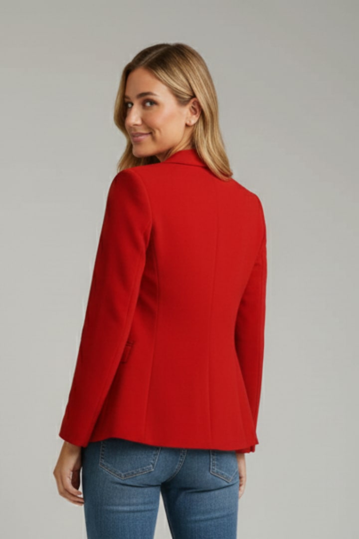 Women's Single Button Notch Lapel Blazer | Bettina_4