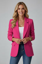 Women's Single Button Notch Lapel Blazer | Bettina_7