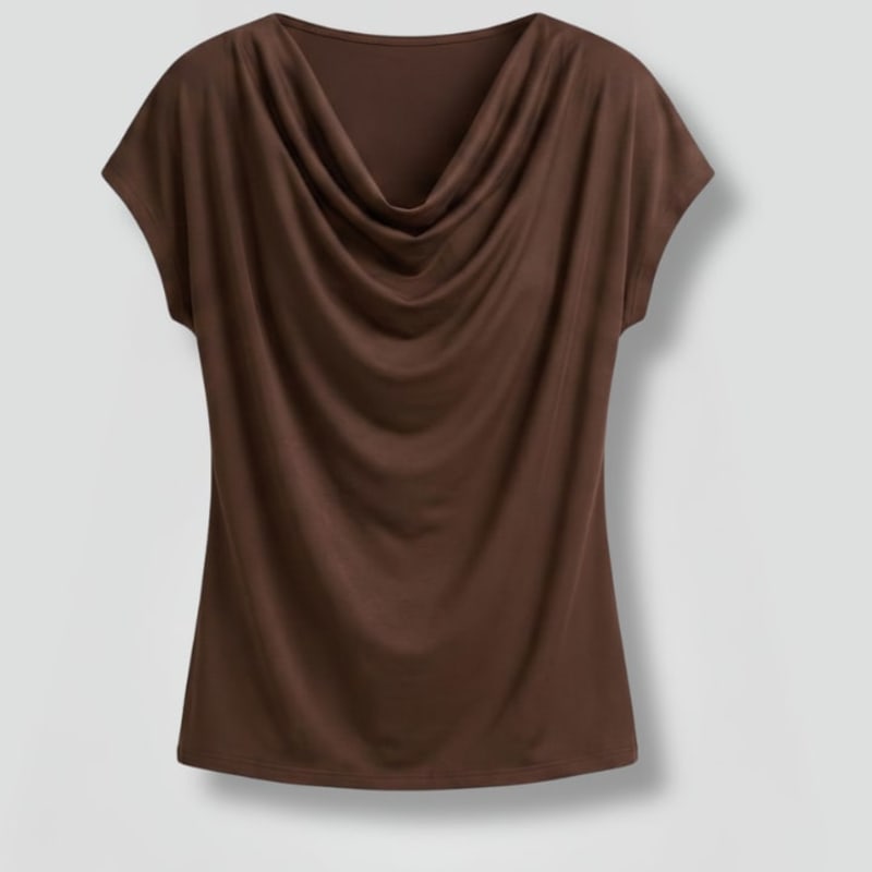 Women's Cowl Neck Draped Blouse | Rhosyn_1