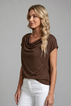 Women's Cowl Neck Draped Blouse | Rhosyn_10