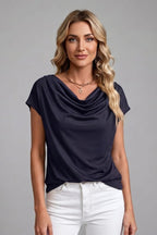Women's Cowl Neck Draped Blouse | Rhosyn_5