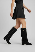 Women's Knee High Block Heel Boots | Merrivale_2