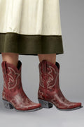 Women's Embroidered Leather Cowboy Boots | Clarice_3