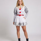 Women's Ruffle Collar Clown Halloween Costume Dress | Denholme_1