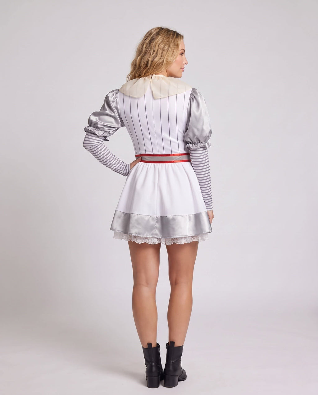 Women's Ruffle Collar Clown Halloween Costume Dress | Denholme_3