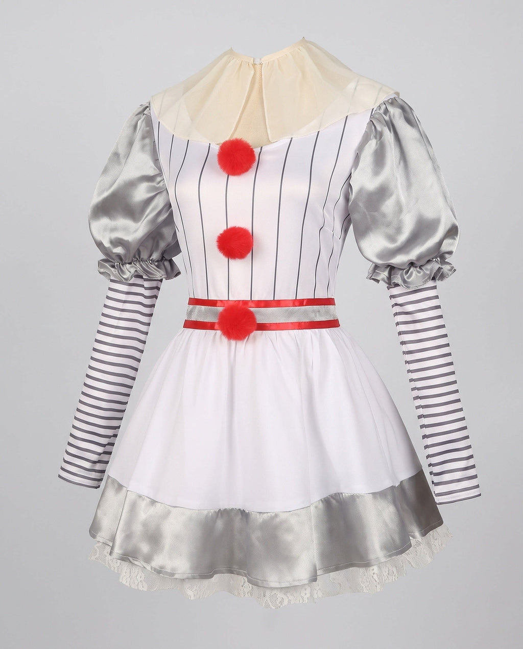 Women's Ruffle Collar Clown Halloween Costume Dress | Denholme_4