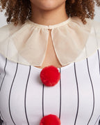 Women's Pinstripe Pom Pom Clown Costume Dress | Doverdale_3