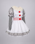 Women's Pinstripe Pom Pom Clown Costume Dress | Doverdale_5