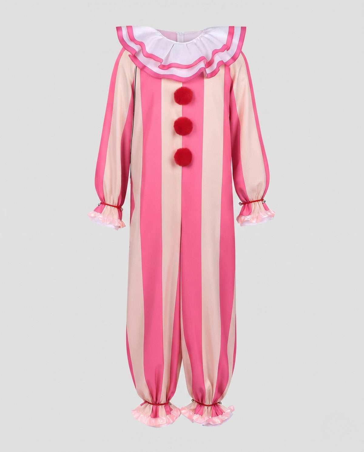 Women's Striped Clown Halloween Costume Jumpsuit | Inglewood_4
