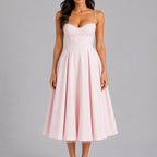 Women's Corset Bodice Midi Dress | Charlotta_1