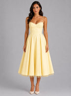 Women's Corset Bodice Midi Dress | Charlotta_6