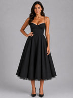 Women's Corset Bodice Midi Dress | Charlotta_8