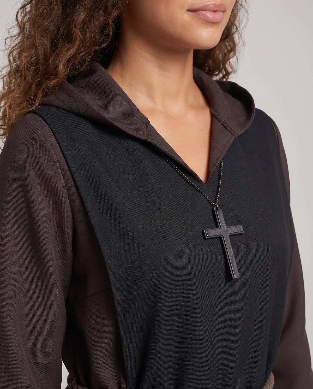 Women's Hooded Nun Halloween Costume Robe | Northaw_2