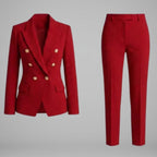 Women's Double Breasted Blazer Two Piece Set | Orlaith_1