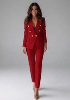 Women's Double Breasted Blazer Two Piece Set | Orlaith_2