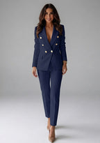 Women's Double Breasted Blazer Two Piece Set | Orlaith_8