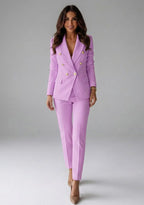 Women's Double Breasted Blazer Two Piece Set | Orlaith_9
